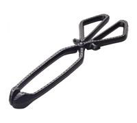 Valiant Heavy-Duty Cast Iron Log & Coal Tongs | 34 cm Wide-Angle Fireplace, Stove & Firepit Tool, Black