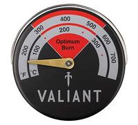Valiant Magnetic Log Burner & Stove Thermometer-Red, 63mm