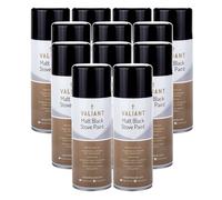 Valiant Matte Black Spray Paint for Stoves and Restoration Projects 12 PACK - Matte Black Spray Paint for Stoves and Restoration Projects - 12 PACK