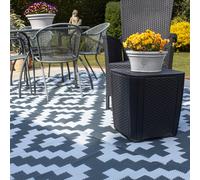 Valiant Outdoor Rug for Patio, Garden & Decking - Geometric Grey - Various Sizes