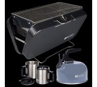 Valiant Portable BBQ Grill, Camping Kettle & Insulated Travel Mug in Light Blue | Size: 4 Pack Valiant Light Blue 4 Pack