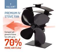 Valiant Premium 4 Stove Fan - Heat Powered for Log Burners and Stoves - FIR361