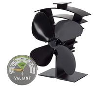 Valiant Premium IV stove fans and magnetic thermometer Black