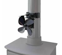 Valiant Remora Magnetic Flue Pipe Heat Powered Stove Fan (FIR350), Black, 200 mm