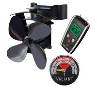 Valiant Remora Stove Fan, Moisture Meter and Stove Thermometer | For Flue Pipes