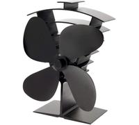 Valiant Stove Fan & Log Burner Premium IV 4-Blade Heat Powered Black