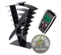 Valiant Vanquish Stove Fan, Magnetic Thermometer and Moisture Meter