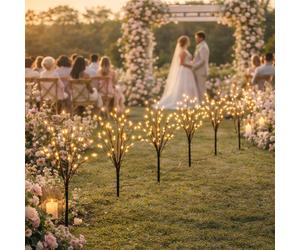Valiant Wedding & Party Pathway Lights | Aisle Runner Lights | Warm White | 8 Pack | Battery Operated | 8 Settings in Dark Brown Valiant Dark Brown 8 Pack