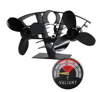 Valiant Whirlwind Stove Fan & Magnetic Thermometer | Twin Blade | Low Profile