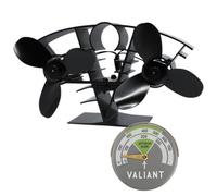 Valiant Whirlwind Twin Blade Stove Fan and Magnetic Thermometer - Valiant Whirlwind Twin Blade Stove Fan and Green Thermometer