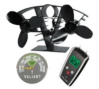 Valiant Whirlwind Twin Blade Stove Fan, Magnetic Thermometer and Moisture Meter - Valiant Whirlwind Twin Blade Stove Fan, Moisture Meter and Magnetic Thermometer