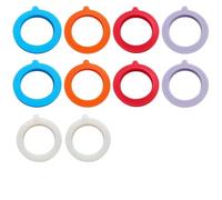 Valicaer 10 Pcs Silicone Kilner Jar Seals for Mason Glass, Airtight Leakproof Replacement Gaskets 95x70mm for Glass Canning Jars Storage
