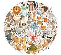Valicaer 100 Pcs Animal Stickers,Cute Aesthetic Vinyl Stickers for Scrapbooking,Laptops,Skateboards,and Luggage Perfect Motivational and Learning