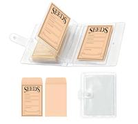 Valicaer 100Pcs Seed Envelopes with Storage Bag Seed Packets Envelope 8x12cm - Small Brown Envelopes for Seeds Paper Bags for Organizing Flower Vegetable Gardener Lover for Saving Collecting