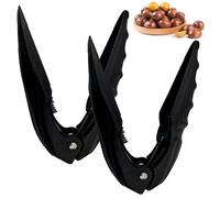 Valicaer 2Pcs Chestnuts Cutter Chestnut Peeler Tool Non-Slip Grip Nut Cracker Chestnut Opener for Chestnuts Walnuts Dried Fruits Kitchen Holiday Cooking Essentials(Black)