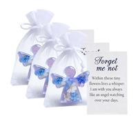 Valicaer 3 Pcs Forget Me Not Angel Gifts Sympathy Bereavement Support Guardian Angel Memorial Keepsake for Loss of Loved One, Comforting Grief Gift for Friends and Family