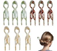 Valicaer 9 PCS French Hair Pins for Women, Elegant French Twist Hair Pin Clips for Stylish Updos and Everyday Looks,6 Colours (3color*3-A)