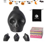 Valicaer Aztec Death Whistle, Skull Scream Whistle for Halloween Loudest 125+ Decibel Authentic Human Sounding Screams Perfect for Camping & Self Defense-Gifts For Who Have Everything (Black)
