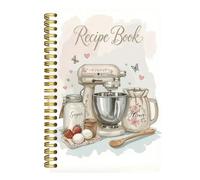 Valicaer Blank Recipe Book to Write Recipe Book for Own Recipes Diary Journal Personalised Recipes Book,Gift for Family Food Cooking Lovers,Size A5(White,5.4" × 8.5")