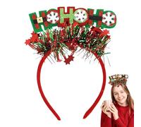 Valicaer Christmas Headbands - Xmas Glitter Sequins Stars Headband Headwear Hair Hoops for Kids Adults - Red Hair Band Loop Headpiece for Holiday Party Decor
