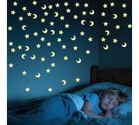 Valicaer Glow in The Dark Stars - 200PCS Colorful 3D Glowing Stars and Moon Stickers & 1 Moon for Kids Bedroom, Safe Removable Wall Decor to Create a Magical Starry Sky