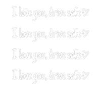 Valicaer I Love You Driving Safe Mirror Sticker,Drive Safe I Love You Rearview Deca Heart Rearview Decal for Valentines & Christmas Gifts, Cute Drive Safe Reminder for Family, Him & Her (White)