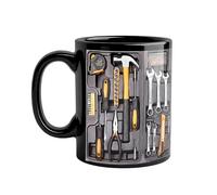 Valicaer Mechanic Toolbox Coffee Mug, Funny Tool Box Set Cup for Engineer, Dad & Men, 11 Ounce Ceramic Coffee Cup Gift