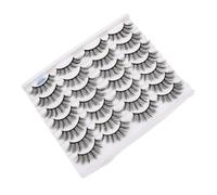 VALICLUD 1 Box Natural Curl False Eyelashes Manual Polished Lightweight Makeup Lashes for Daily Party Wear Safe Comfortable Material