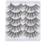 VALICLUD 1 Box Natural Thick False Eyelash Extensions for Women and Curling DIY Lash Fans for Bigger Eyes Easy Application Removable Eyelashes Professional Salon Quality Volume