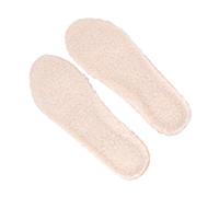 VALICLUD 1 Pair Beige Winter Insoles with Artificial Lamb Wool and Cotton, Shock-Absorbing and Excellent Support Foot Care Shoe Pads for Men and Women in Daily Life and Athletic Activities