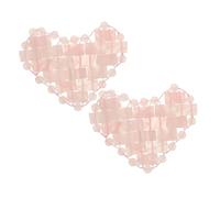 VALICLUD 1 Pair Heart Shaped Quartz Eye Mask Cooling Stone Eye Cover for Relaxation Sleep Mask for Dark Circles Puffiness for Travel Spa Sessions of Soothing