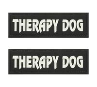 VALICLUD 1 Pair Reflective Dog Patch Tag Pet Harness Patch Practical for Walking at Night Leather Material Stylish Design for Walking The Dog at Night