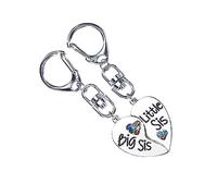 VALICLUD 1 Pair Sisters Keychain Car Key Chain Heart Puzzle Keychain Handbag Pendant Car Keychain for Women Keychain The Car Key Fob Heart Pendant Lady Zinc Alloy