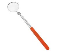 VALICLUD 1 PC Round Telescoping Inspection Mirror Orange Round Mirror for Vehicle Inspection Lightweight Design with Flexible Handle for Hard to Reach Areas Portable Auto Repair Tool
