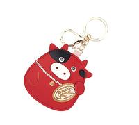 VALICLUD 1 Pc The Lucky Cow Keychain Ox of Year Party Supplies Cow Print Zodiac Animal Keychain Cute Ox Keychain Keychain Farm Animals Party Favors Key Chain Ox Pendant Cows Pu Red