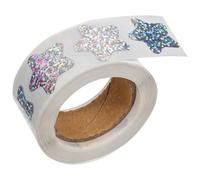 VALICLUD 1 Roll of PVC Adhesive Star Stickers with Good Adhesion and Easy to Peel, Creatively Designed Shiny Circular Labels for DIY and Boutiques, 500 Pieces