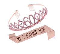 VALICLUD 1 Set 2pcs Birthday Crown Sash Elegant Etiquette Belt for Birthday Celebrations for Parties and Themed Events Stylish Decoration for Unforgettable Moments