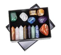 VALICLUD 1 Set Decorative Crystal Pillars Set Multi Function Chakra Stones for Meditation Portable Amethyst Yoga Stones for Beginners Pastel Room Decor