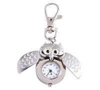 VALICLUD 1 x owl hanging on the table pocket watch key chain girl necklace owl key holder women's watches key chain in owl shape owl pocket watch flight, White, 8x2.5 cm
