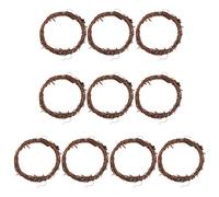 VALICLUD 10 Pcs 3.15 Inch Rattan Hoop Wreath Frames Diy Accessories for Crafting Decorative Vine Circle Rings for Holiday Wall and Door Decor