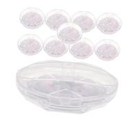 VALICLUD 10 Pcs Eyelash Storage Box with Thick Transparent Diamond-Cut Design Self-Adhesive Circle Lash Organizer Containers for Travel and Cosmetic Use Lightweight Plastic Eyelash Holder