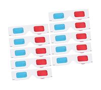 VALICLUD 10 pcs Glasses for Movies and Gaming Red Blue Anaglyph Cardboard Glasses Portable Lightweight Durable Viewing for Home Theater and Fun Experiences