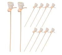 VALICLUD 10 Pcs Rattan Diffuser Sticks with Rose Flower Design for Aroma Oil Diffuser Straight Natural Fragrance Sticks for Home Decor and Aromatherapy