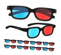 VALICLUD 10 Pcs Red Blue Glasses with Comfortable Nose Pads for Movies Gaming Theater Screens Computer Monitors Tvs Home Use