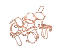 VALICLUD 10 Pcs Rose Gold Metal Wudu Nail Rings Adjustable Fingertip Bands Removable Finger Embellishments for Nail Art Decoration and Wearing in Manicure
