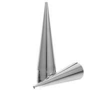 VALICLUD 10 Pcs Stainless Steel Horn Cake Mold Conical Shaped Pastry Tubes Reusable Baking Tools for Bread Cake Kitchen Use