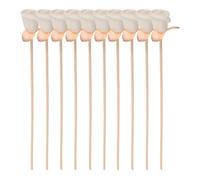 VALICLUD 10 Pcs Straight Rattan Sticks for Aroma Oil Diffuser Natural Fragrance Essential Oil Reeds with Decorative Rose Flower Design for Home Office Wedding and More