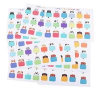 VALICLUD 10 Sheets Label Stickers Cat Patterns Self-Adhesive Paper Cute Design for Learning and Category Marking