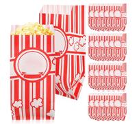 VALICLUD 100 Pcs Paper Popcorn Bags for Snacks and Pastries Food Packaging, Safe for Direct Contact with Food, for Movie Night, Restaurants, and Home Use