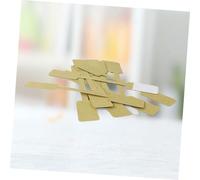 VALICLUD 100 Sheets Kraft Paper Adhesive Price Tags Square Writable Display Labels for Jewelry Rings Clothing Stock Management